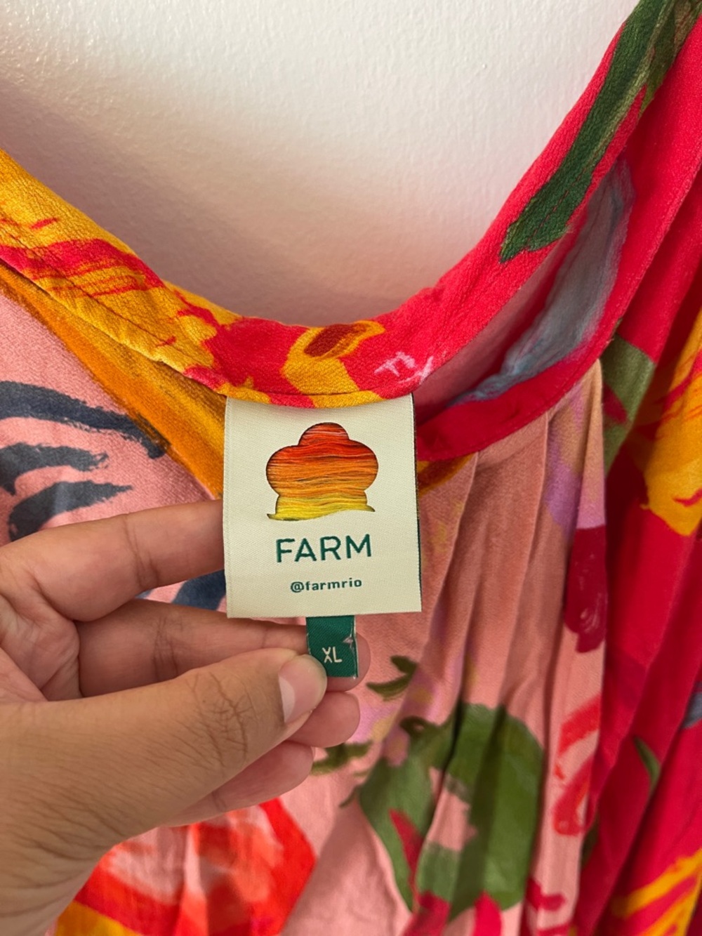 FARM Rio Red & Pink Tropical Wrap Maxi Skirt - Picture 12 of 13
